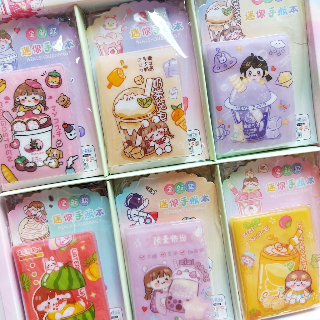 Sổ tay nhí hoạt hình ,size 5 x 6,8 cm có sẵn lỗ làm móc khóa