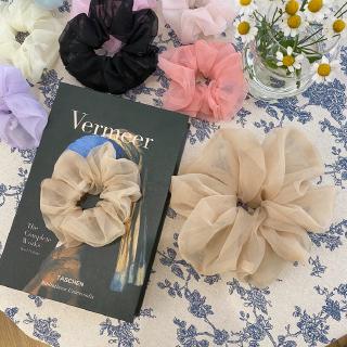 INS Cúc Scrunchies Dây Buộc Tóc Hoa