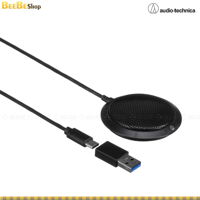 Audio Technica ATR4697 USB - Mic Họp Trực Tuyến, Kết Nối Type-C, Hướng Thu Đa Hướng, Có Giắc Chuyển USB 2.0