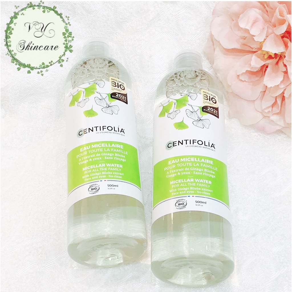 Nước Tẩy Trang Rau Má Centifolia Micellaire Water Pháp 500ml