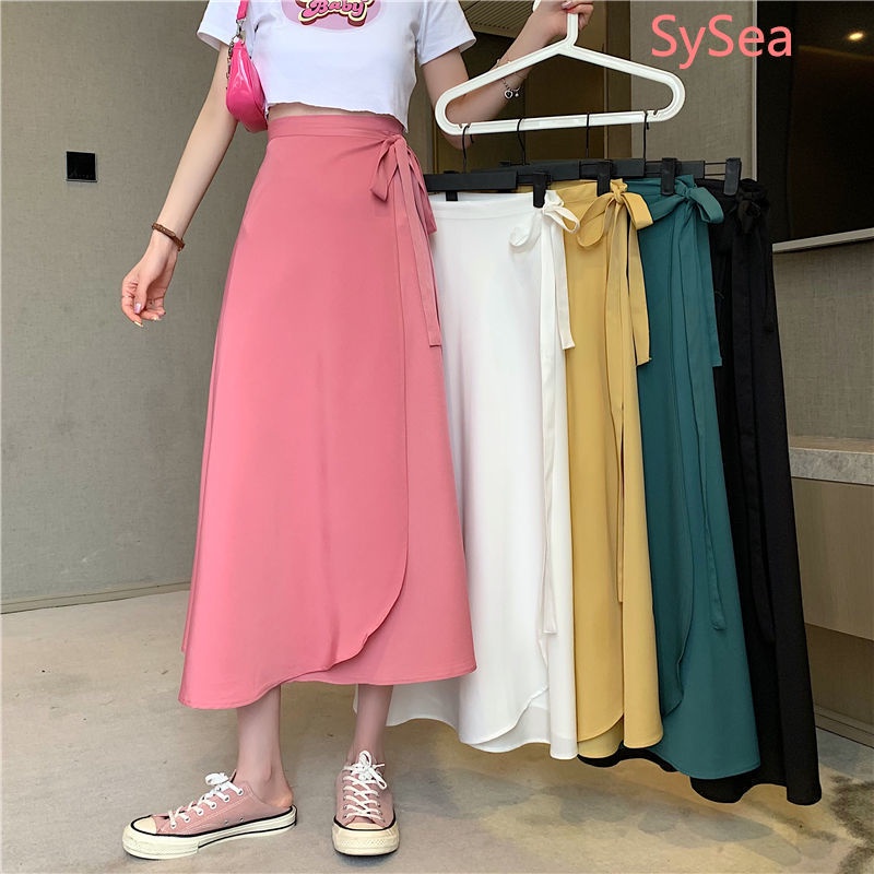 Chân Váy Chiffon Màu Sắc Đơn Giản Phong Cách Hàn Quốc