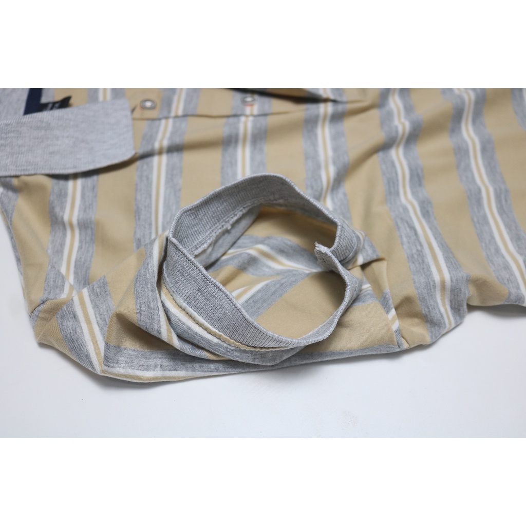 Áo Thun Nam Trung Niên Kẻ Sọc Ngang Nhỏ Chất Vải Thun Mềm Mịn Co Giãn Nhẹ Bền Màu FHDA013