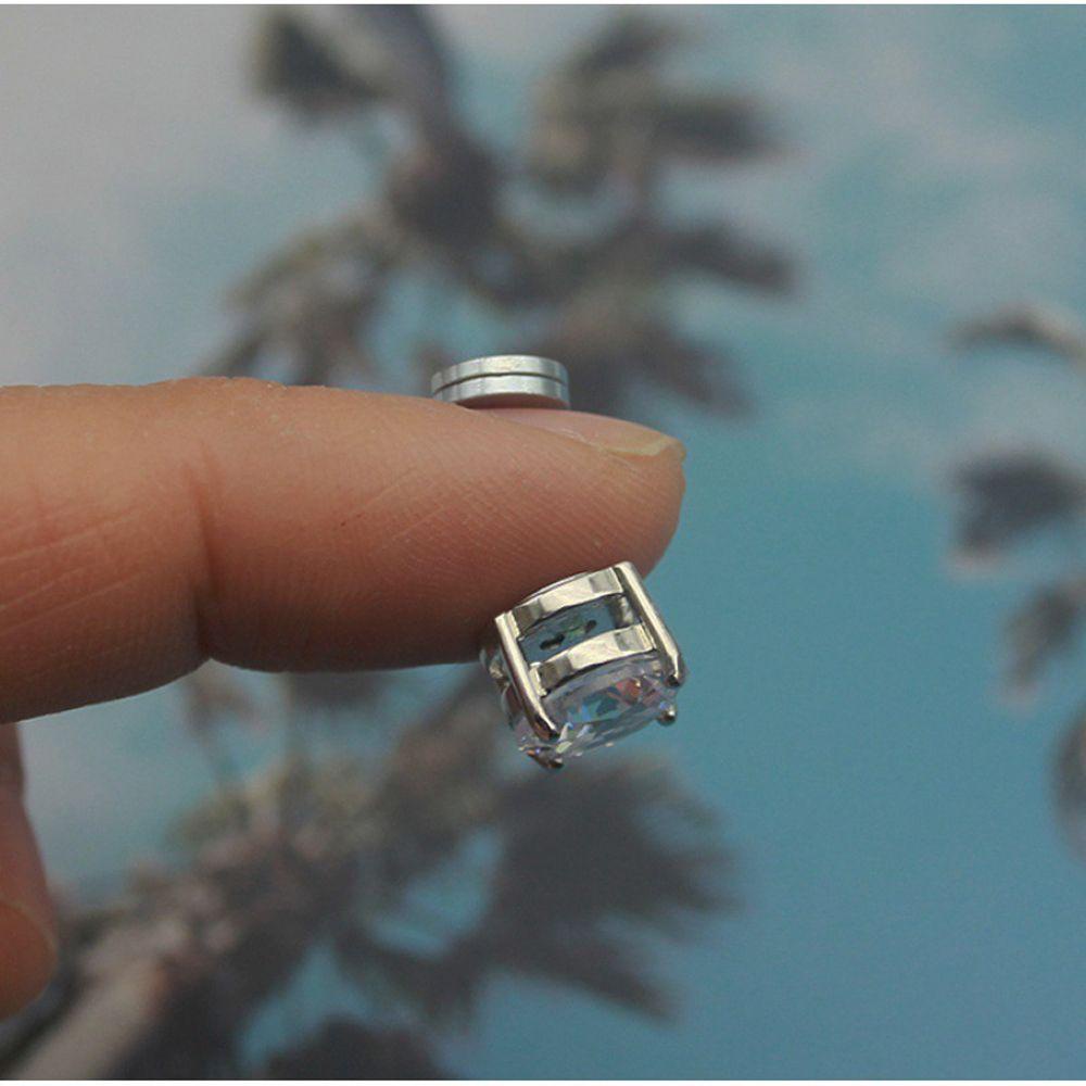 PRESTON Bông Tai Nam Châm Tròn Bằng Thép Titanium Phong Cách Vintage Cho Nam Nữ