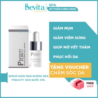 Serum đường đen P’Beauty Recovery & Tighten Pores Ampoule 5ml. Serum giảm mụn ẩn, viêm sưng PBea