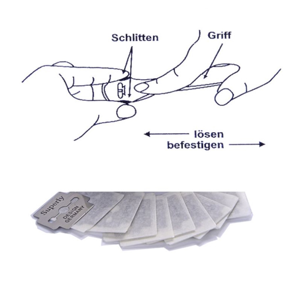 Set 100 lưỡi dao thay thế tẩy tế bào chết/vùng da cứng cho bàn chân