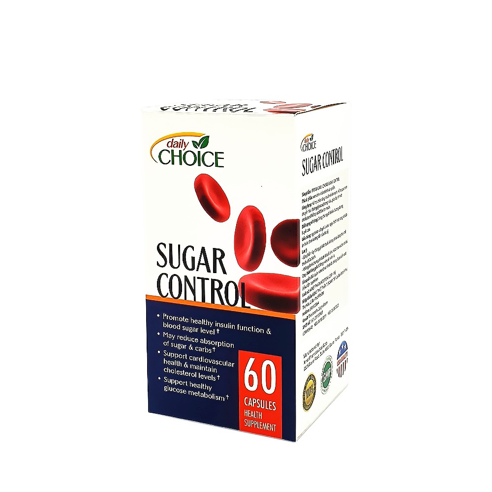 Thuốc uống hỗ trợ ổn định đường huyết Daily Choice Sugar Control, Hộp 60 viên