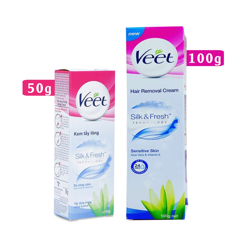 Kem Tẩy Lông Dành Cho Da Nhạy Cảm VEET Silk & Fresh Sensitive | BigBuy360 - bigbuy360.vn