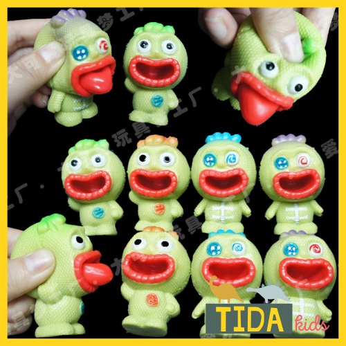 Thú Bóp Lè Lưỡi Bằng Nhựa Dẻo, Đồ Chơi Giải Trí Độc Lạ Hài Hước Troll Bạn Bè, Đạo Cụ Halloween TiDa Kids Shop