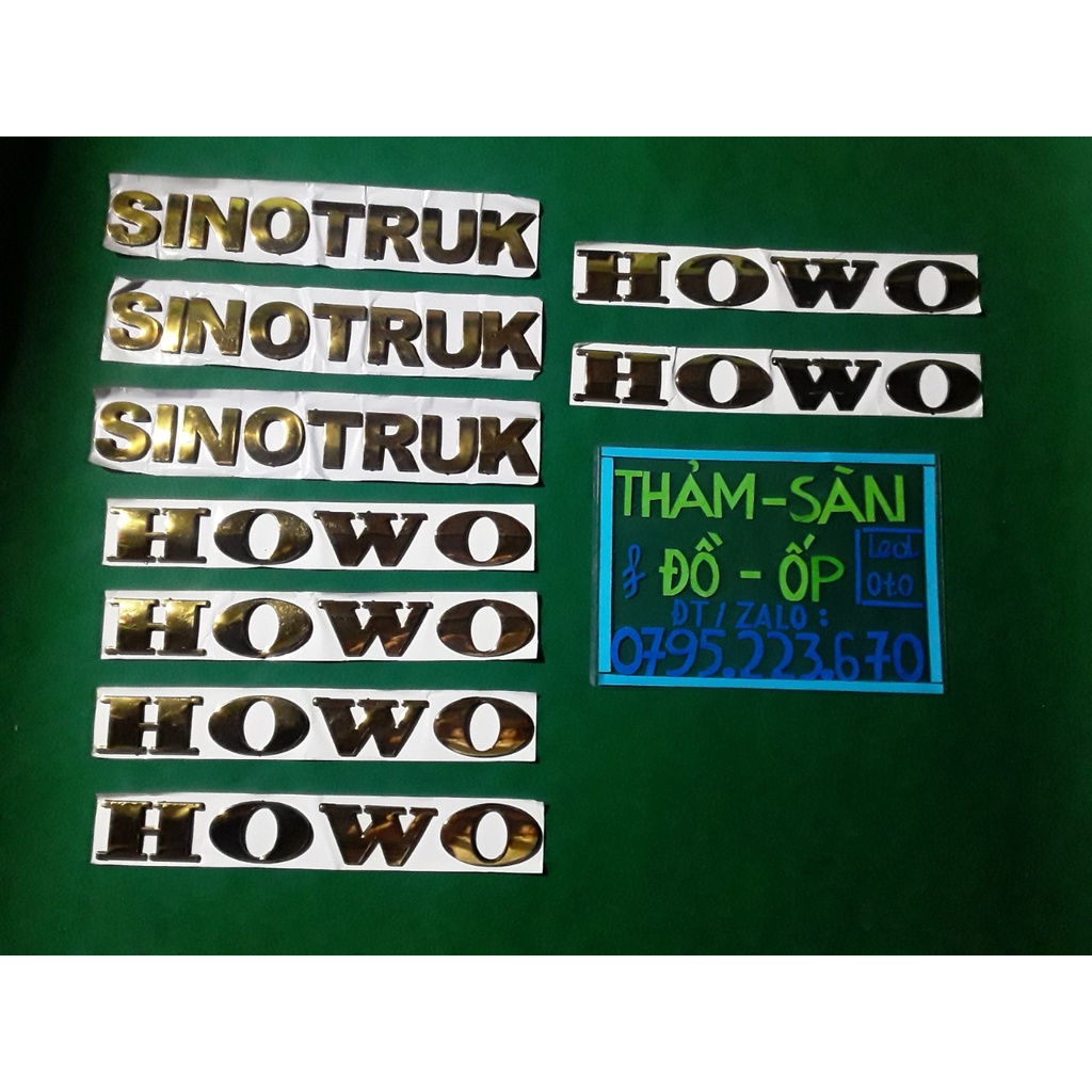 Chữ Howo, Sinotruck nhựa ABS màu Vàng