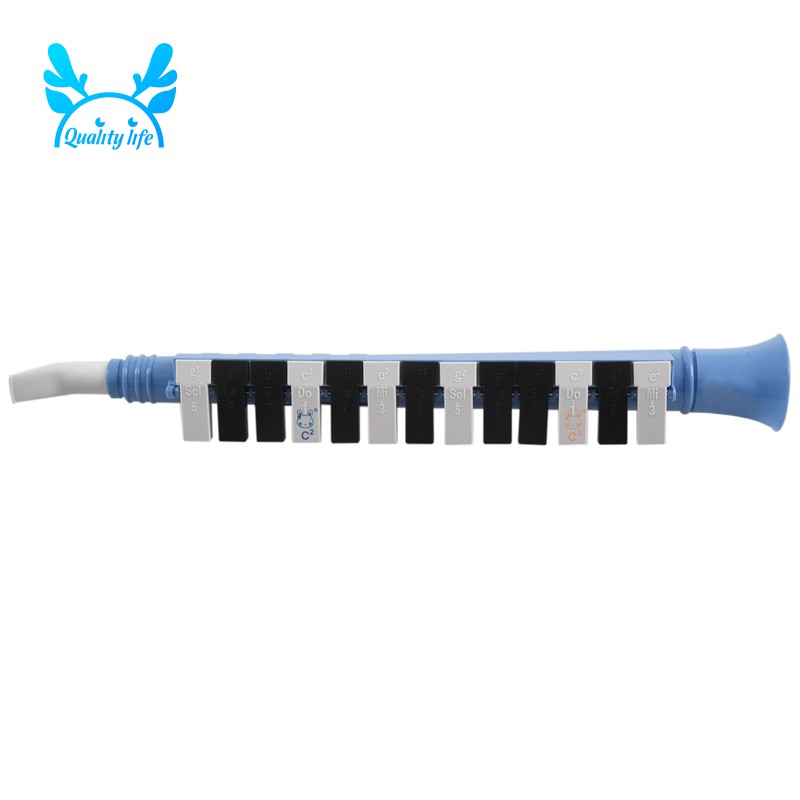 Blue 13 Keys Note Melodica Mouth Organ Portable Wind Piano