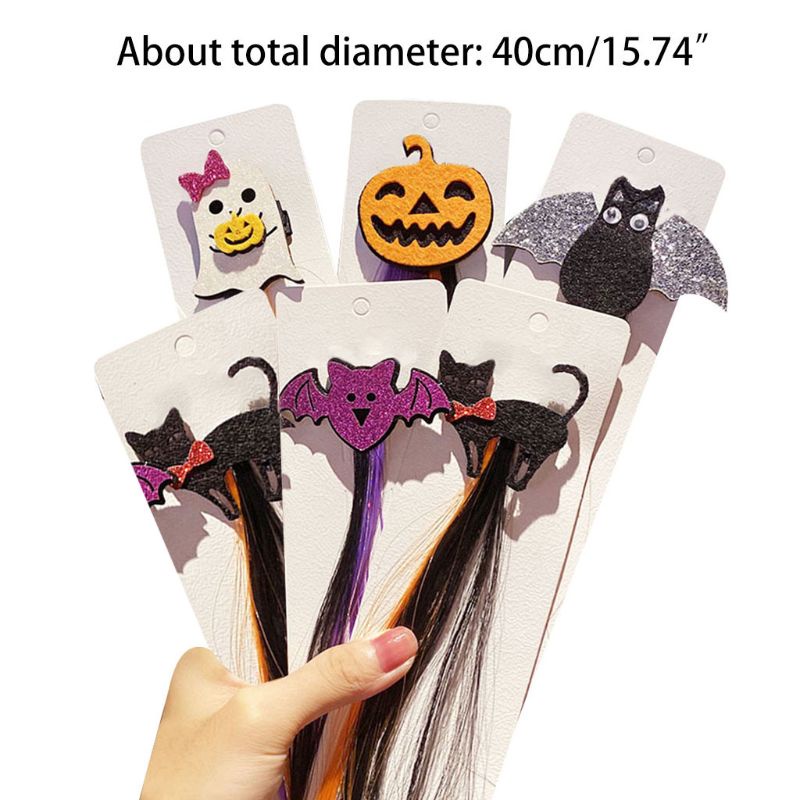 Set 5 Kẹp Tóc Giả Cá Sấu Hoạt Hình Cho Halloween