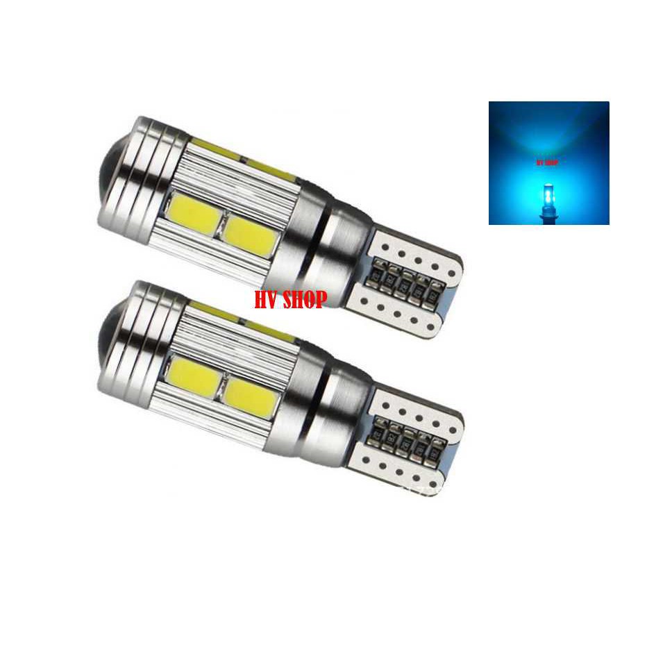 Bộ 02 bóng đèn LED demi xi nhan xe máy T10 10SMD 5630