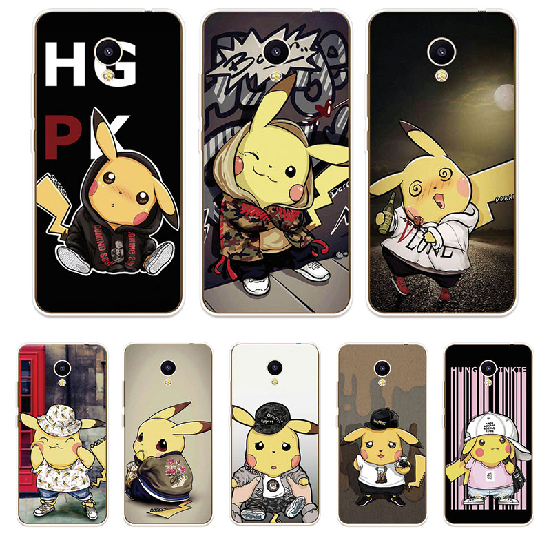 Meizu M5C M5S M6S M6T U10 U20 Soft TPU Silicone Phone Case Cover Pikachu