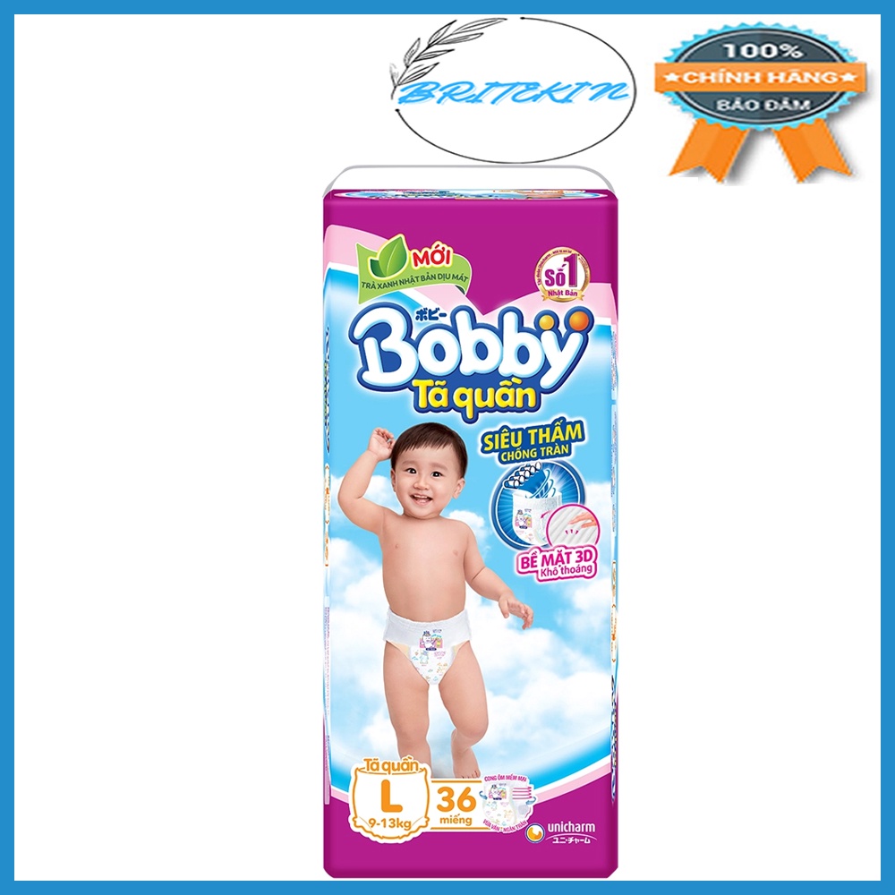 Tã Quần Bobby Size L36 (Cho trẻ 9-13kg)