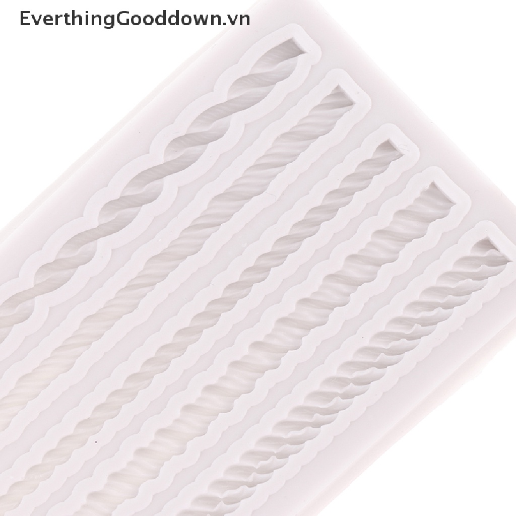Khuôn Silicone Làm Bánh &amp; Socola Hình Dây Thừng Năm Đường