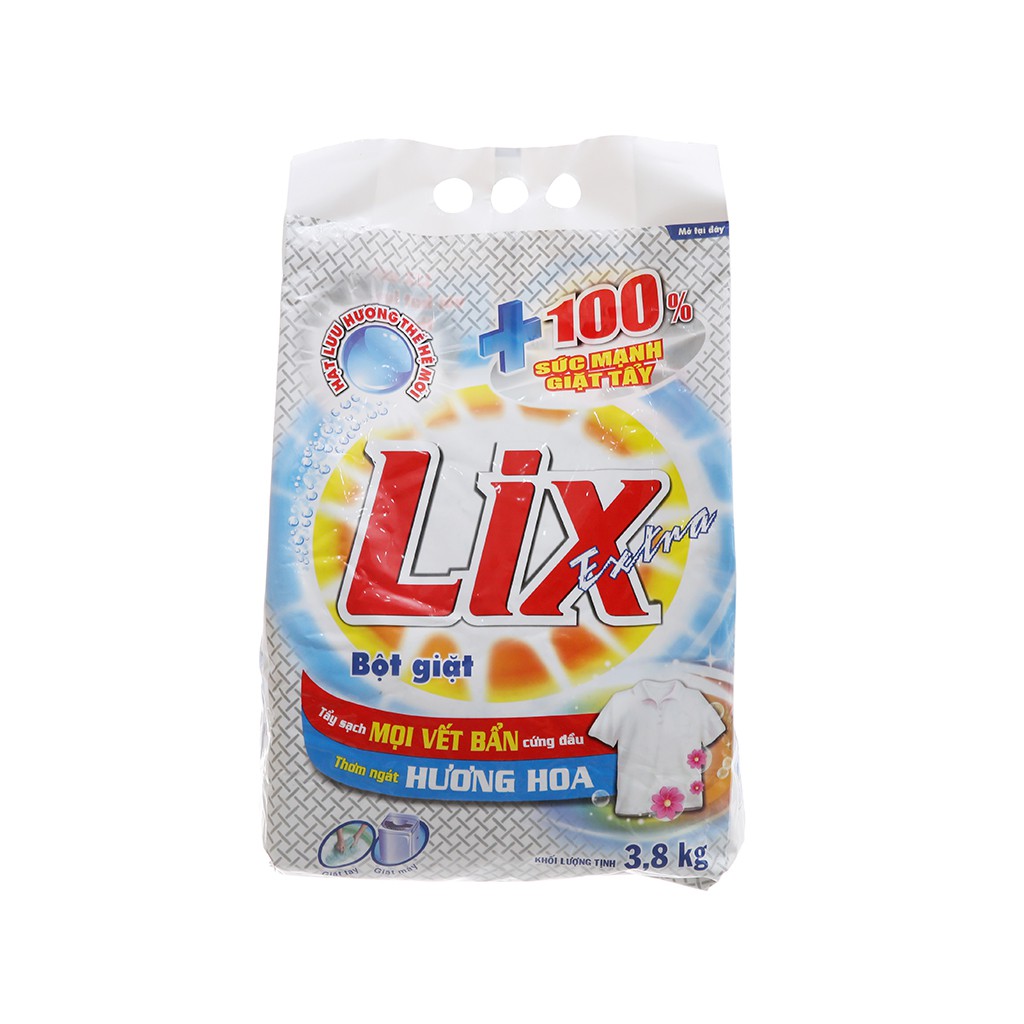 Bột Giặt LIX Extra Hương Hoa 5.5Kg EB550 - Tẩy Sạch Vết Bẩn Cực Mạnh