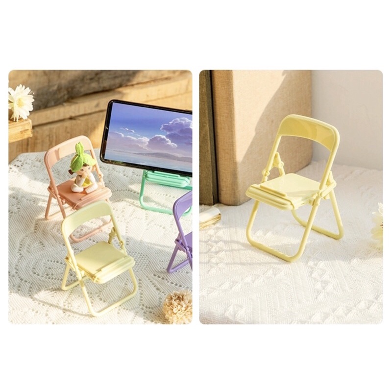 Giá đỡ điện thoại hình chiếc ghế có thể gập gọn dễ thương!