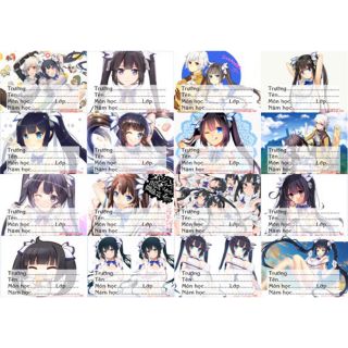Nhãn vở anime hestia 1 tờ 16 nhãn chỉ với giá 10k