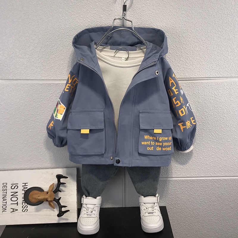 Áo Khoác Xuân Thu 2022 Mới Phong Cách Nước Ngoài Cho Bé Trai