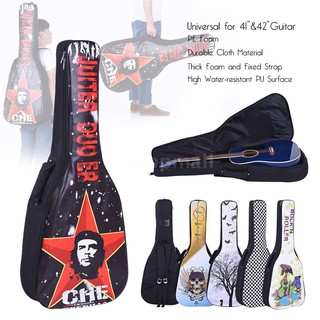 Bao đựng đàn guitar acoustic dân tộc 41&42inch in hình vẽ nghệ thuật đẹp mắt mặt bằng da PU