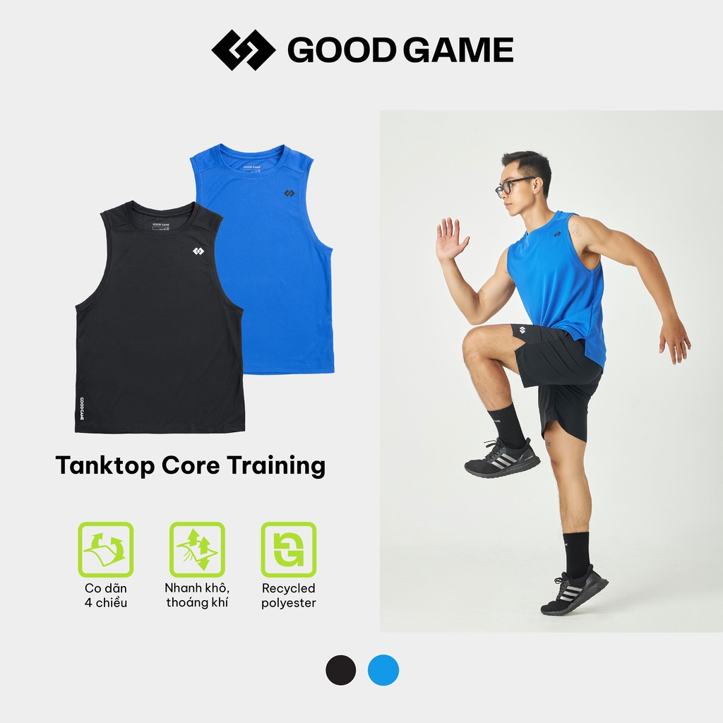 Áo ba lỗ thể thao nách rộng GG CORE TRAINING TANKTOP