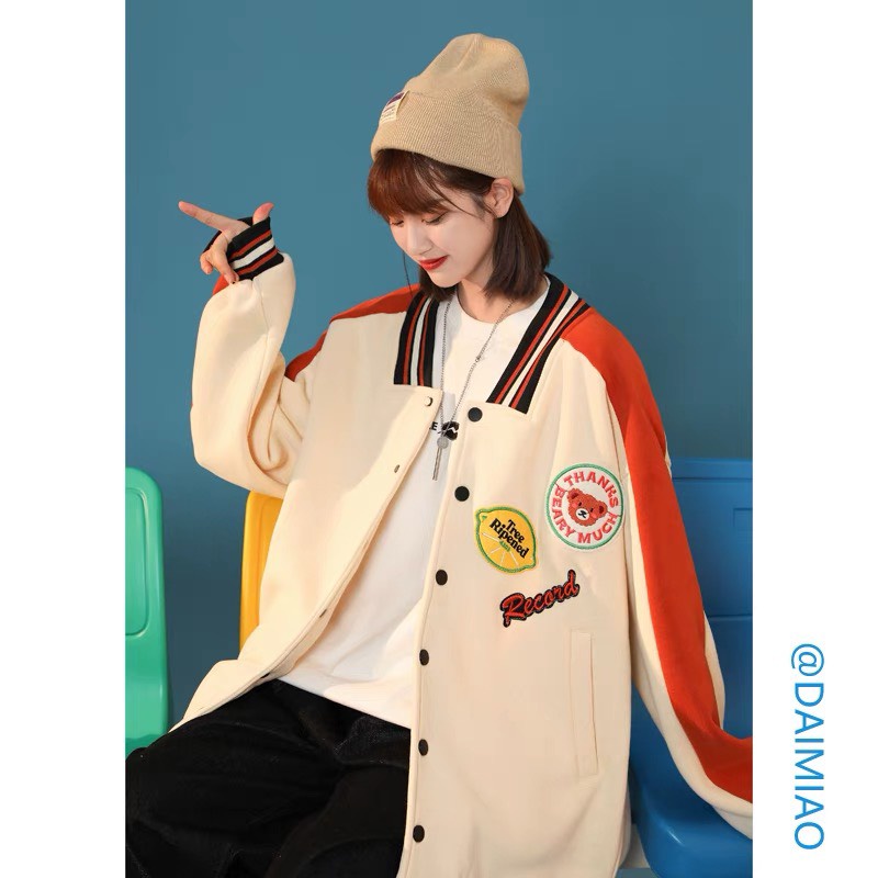 ÁO KHOÁC NỈ NỮ THIẾT KẾ TINH TẾ CỰC ĐẸP THIÊU GẤU SIÊU KUTE CHO CÁC NÀNG HÀNG MỚI