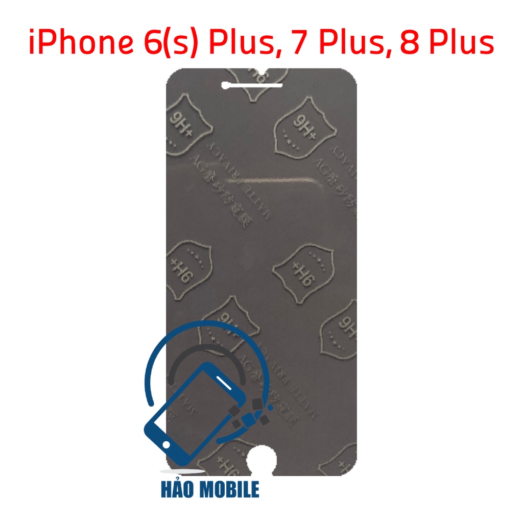 Dán chống nhìn trộm iPhone 6(s) Plus, 7 Plus, 8 Plus - Dán Cường lực dẻo nano