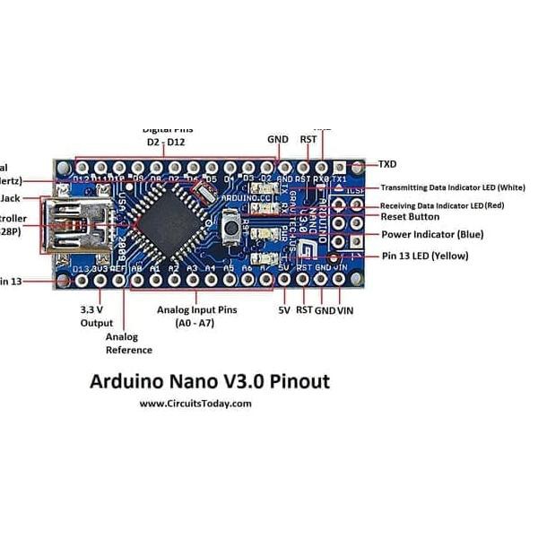 Arduino Nano V3.0 Atmega328 Driver Ch340 Usb Cable