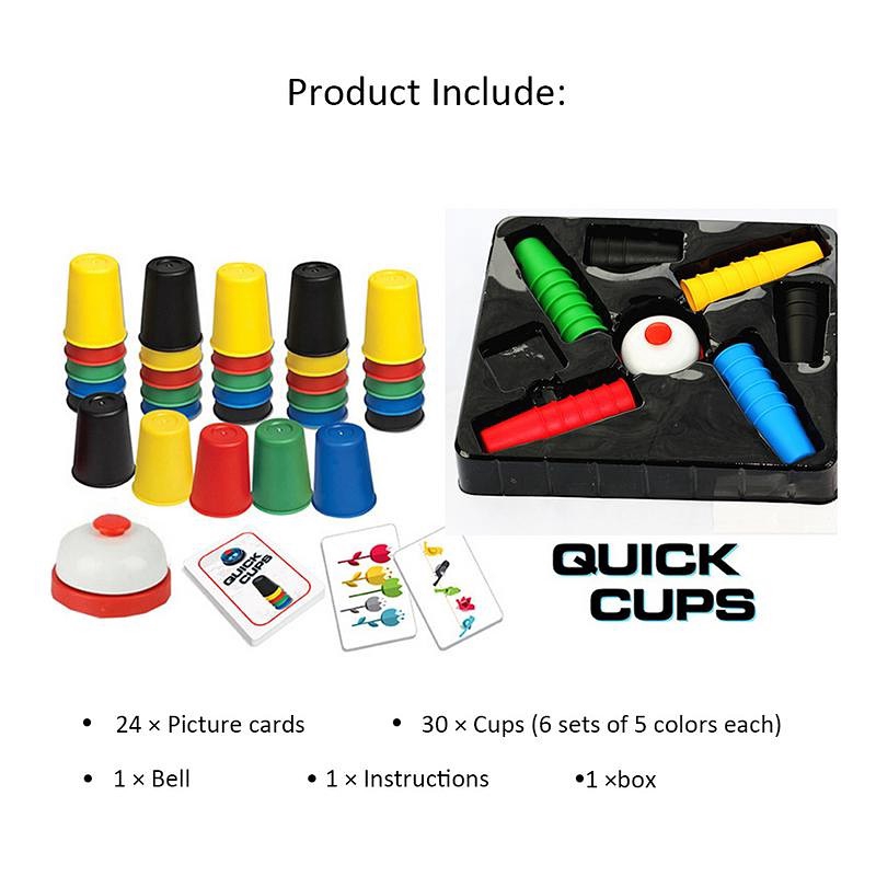 Family Classic Board Game 2-6 Players Speed Cups Stacking Game Card Funny Party Challenge Quick Cups Game For Child Gift