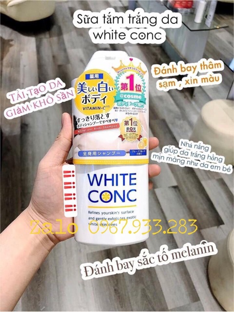 Sữa tắm trắng da White ConC Nhật ( 360ml)