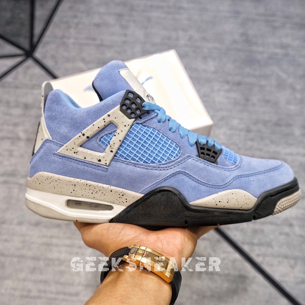 [GeekSneaker] Nguyên Bản | SC Giày Jordan 4 University Blue - Phiên Bản Hàng Đầu