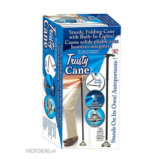 Gậy Trusty Cane - Gậy Gấp Gọn Chống Trượt Có Đèn Pin Cho Người Cao Tuổi