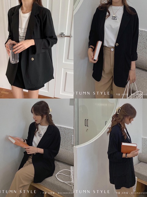 Áo vest blazers mỏng 2 khuy freesize chính hãng boiling | BigBuy360 - bigbuy360.vn