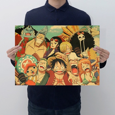 Poster One Piece Dán Tường cỡ lớn - Tranh Nhân vật hoạt hình One Piece dùng trang trí nội thất | Z Decor