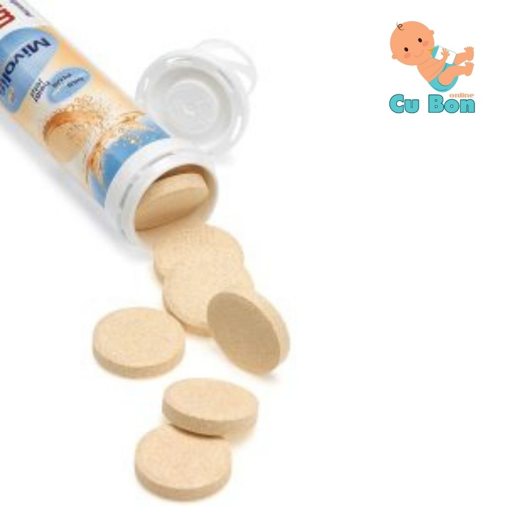 Viên Sủi Mivolis Calcium Bổ Sung Canxi hộp 20 viên của Đức Hương cam không đường Giúp phát triển hệ xương, răng