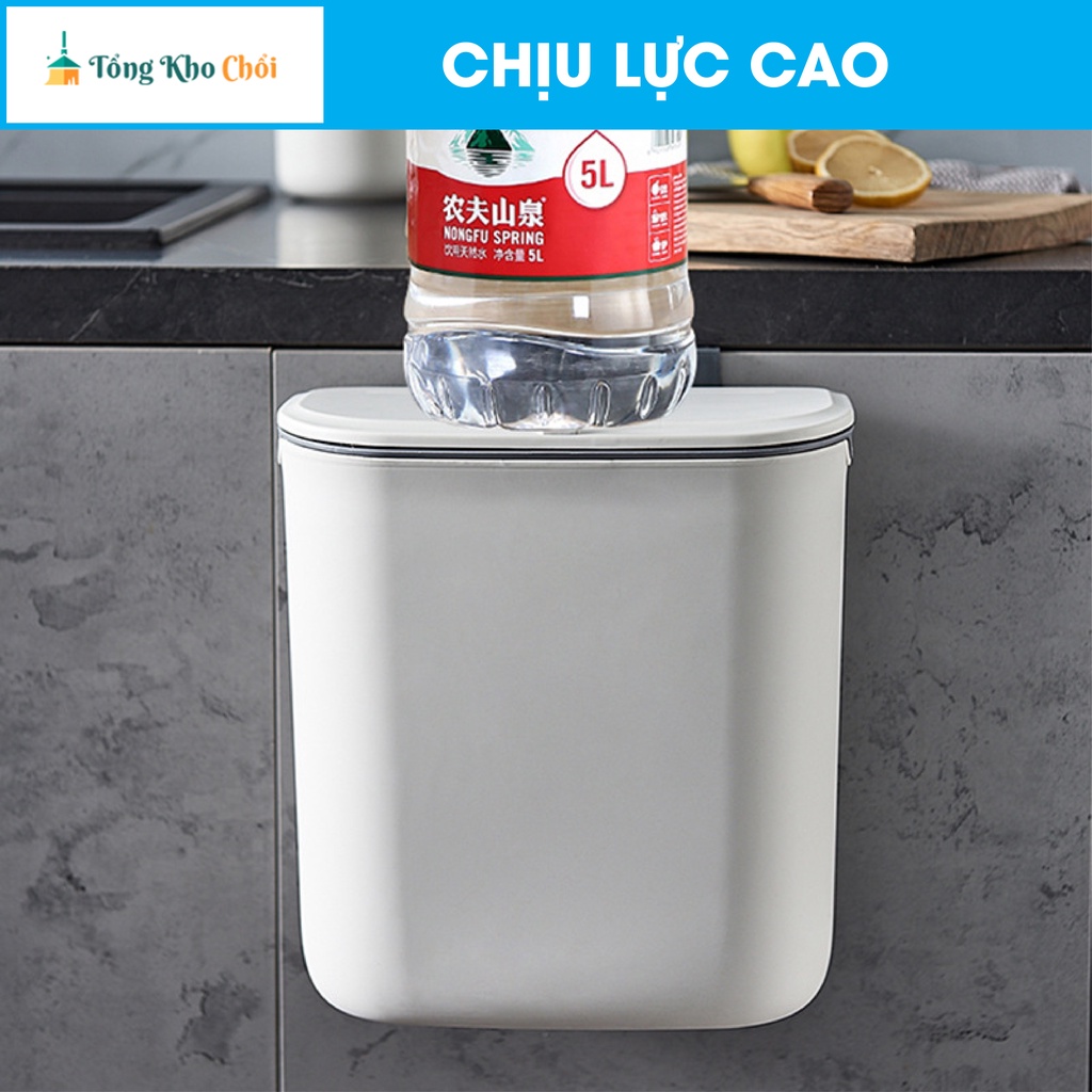 Thùng rác treo tủ bếp thông minh, thùng rác mini dán tường Pulito TC-01