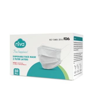 Hộp 50 chiếc khẩu trang Niva 4 lớp- Màu giao ngẫu nhiên