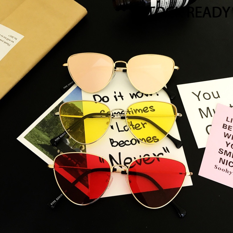 Kính mát mắt mèo gọng kim loại cổ điển chống tia UV400 thời trang hàn quốc cho nam và nữ