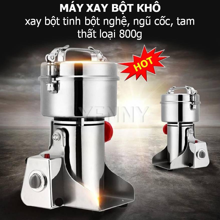 [BẢO HÀNH 5 NĂM] Máy Xay Bột Khô, nghiền ngũ cốc, thuốc bắc siêu mịn cao cấp loại 800gr  SEKA - công suất 3000w