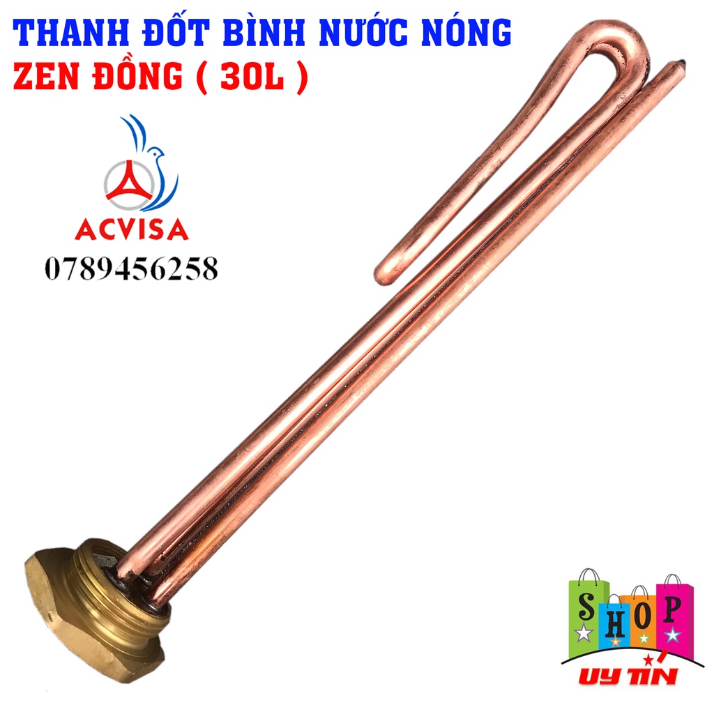 Thanh Đốt Zen Đồng 30L / Cọc Ren Đồng 30L (Hình thật)