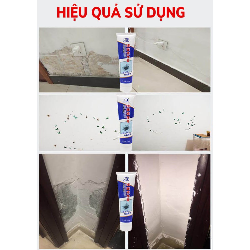 Kem Vá Tường LKB Keo Trám Tường Đa Năng Che Vết Nứt Tường [Đầy Đủ Đầu Nối & Dụng Cụ Trám]