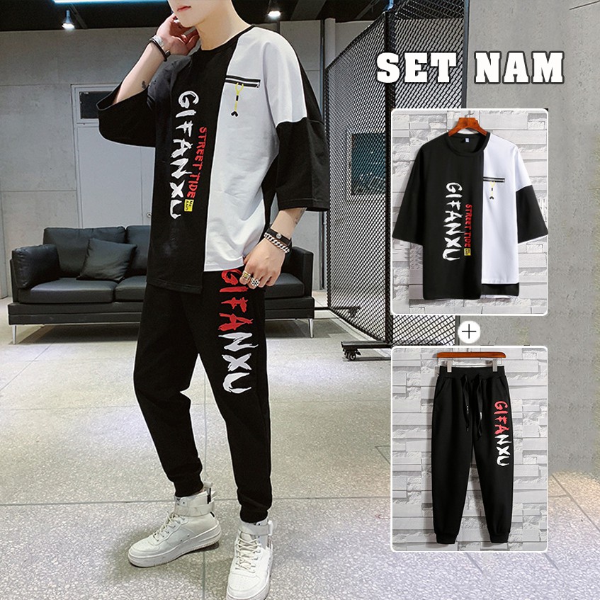 Bộ Đồ Hè Thời Trang In Họa Tiết GIFANXU Cá Tính Zenkonam MEN QA 112