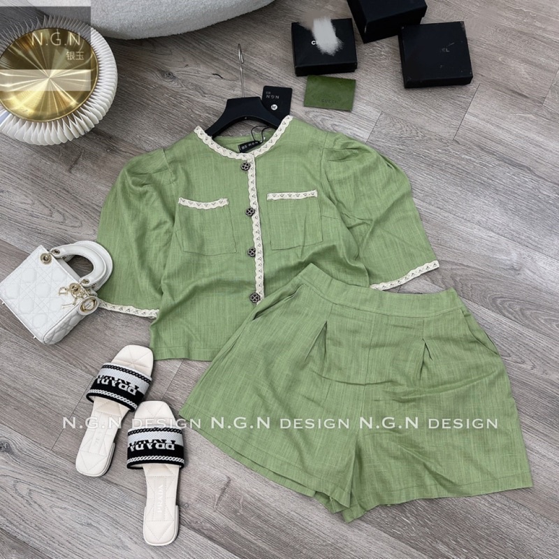 Bộ line cúc hoa viền ren