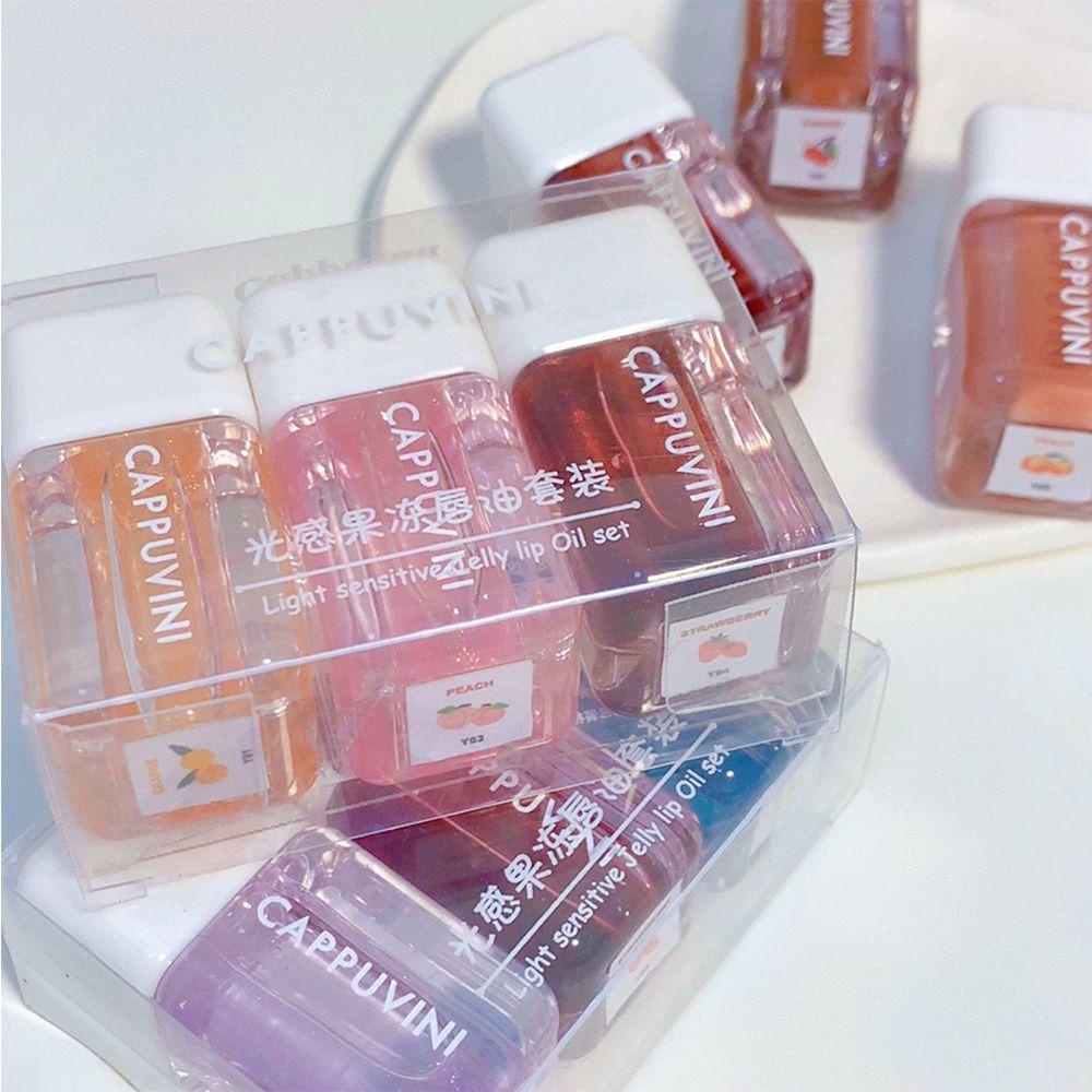 OKDEALS Son Bóng Trong Suốt Chống Thấm Nước Giúp Dưỡng Môi Hiệu Quả