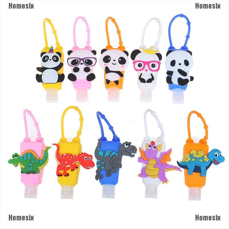 [zHMSI] Cute Silicone Hand Sanitizer Pocketable Antibacterial Holder With Empty Bottle TYU