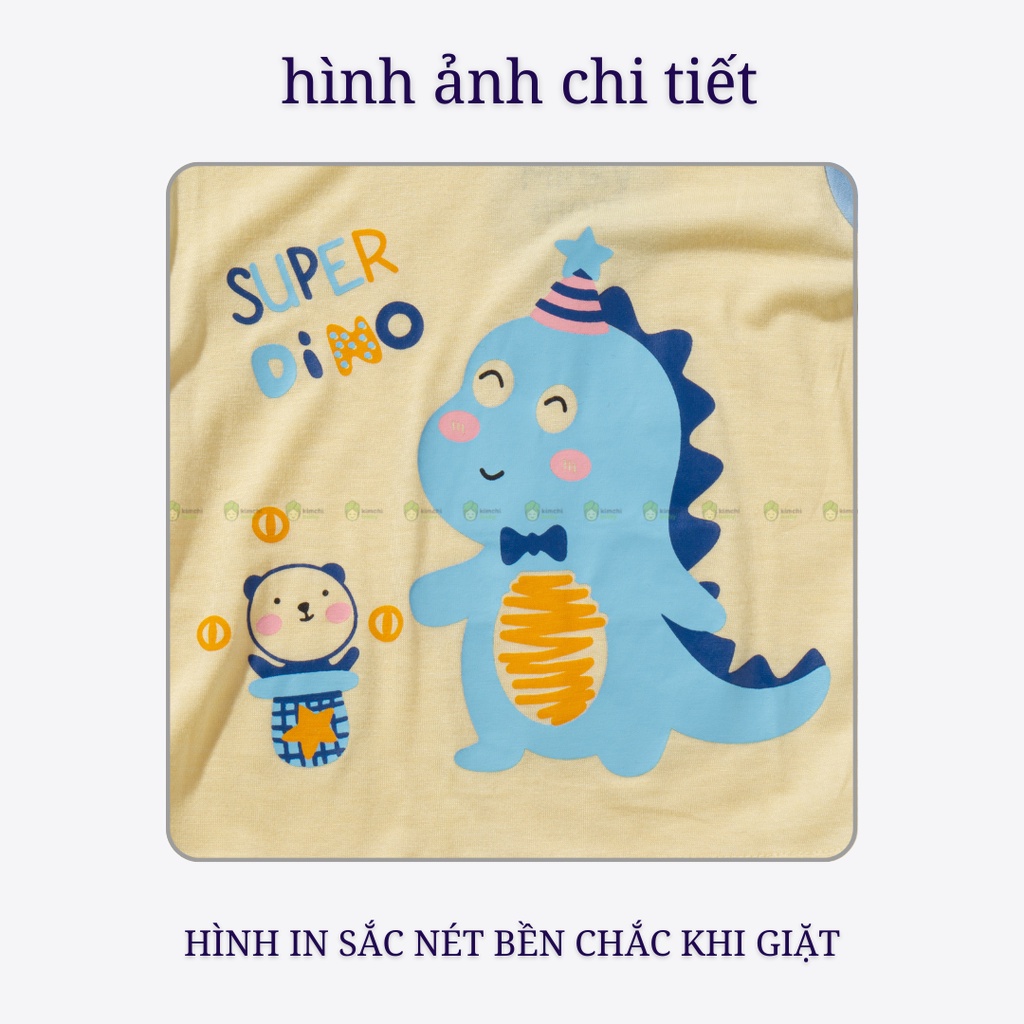 Bộ Thun Lạnh Dài Tay Cho Bé Gái, Bé Trai Minky Mom Động Vật Quần Kẻ, Bộ Quần Áo Cho Bé Mặc Nhà Thu Đông MKMTD2231
