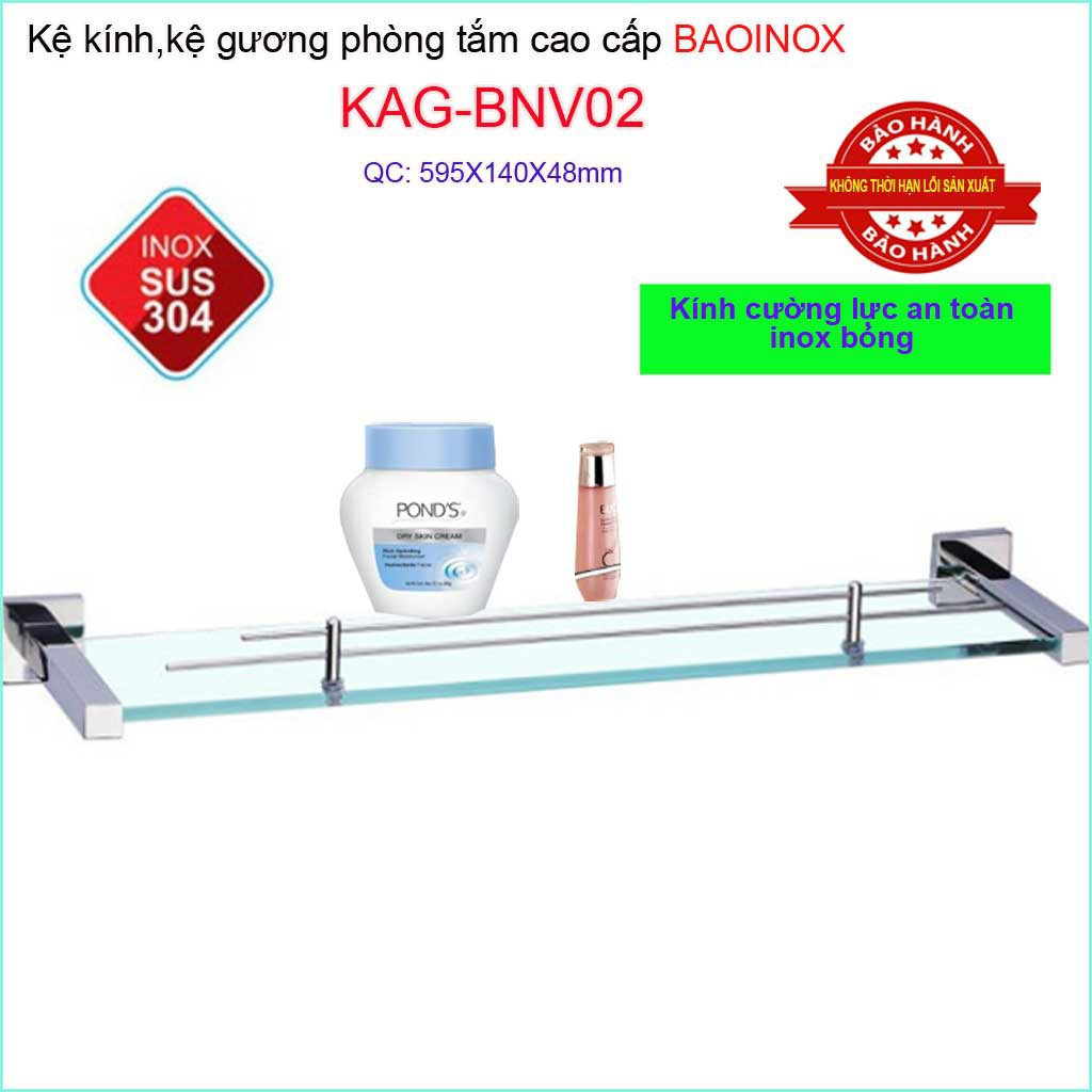 Kệ kính phòng tắm Inox Bảo KAG-BNV02