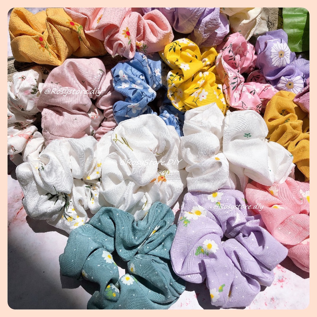 [Ảnh thật]CỘT TÓC VẢI SCRUNCHIES HOA CÚC CÀNH- PHONG CÁCH ULZZANG PHỤ KIỆN THỜI TRANG NỮ GIÁ RẺ ĐẸP