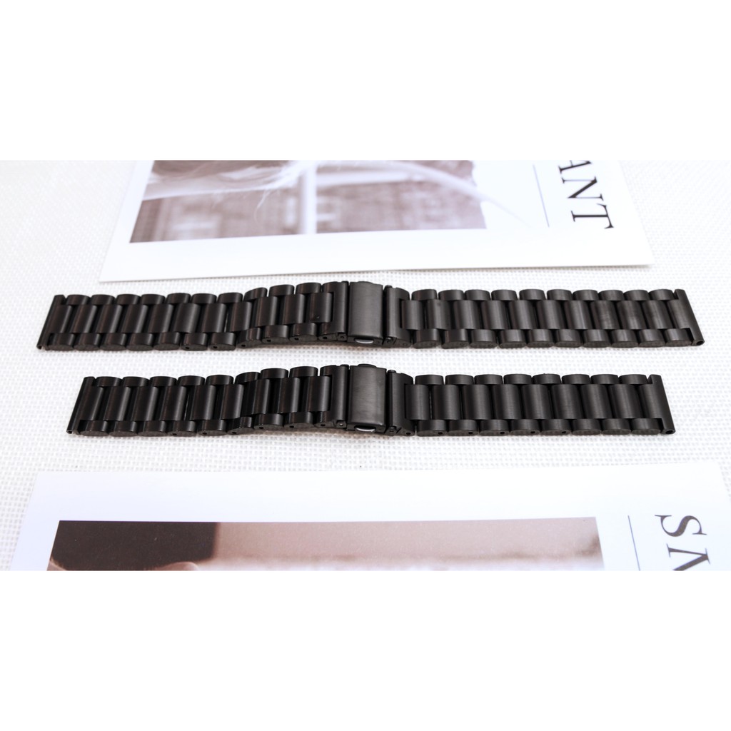 Quai thép đồng hồ thông minh 18mm 20mm 22mm cho Ticwatch Huawei Samsung Honor Garmin
