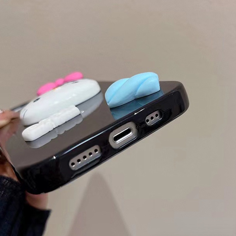 Ốp Điện Thoại Silicon Nhám Chống Sốc Toàn Diện In Hình Hello Kitty Hoạt Hình 3D Cho iPhone 13 Pro MAX 12 Pro MAX 11 Pro MAX X XS MAX XR